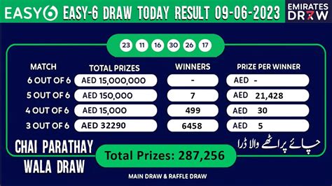 easy 6 emirates draw results